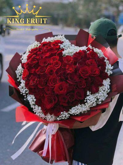 Bó hoa trái tim - Chỉ yêu mình em