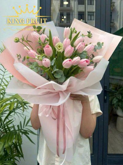 Bó hoa tulip hồng - Tinh khôi