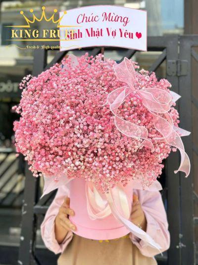 Hộp hoa baby hồng - Hạnh phúc ngọt ngào