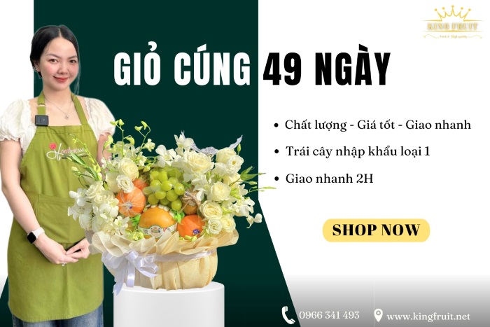 Đặt giỏ trái cây cúng thất 49 ngày tại tphcm