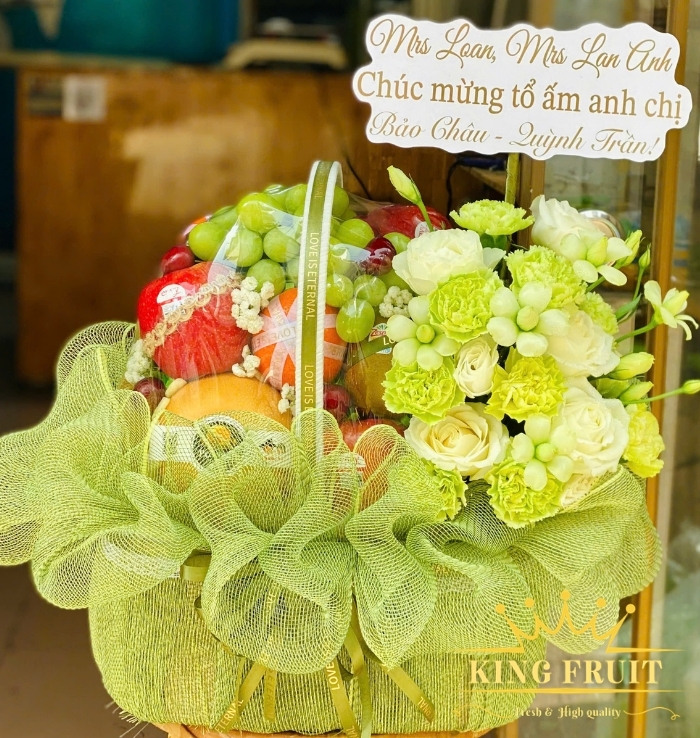 Giỏ trái cây sinh nhật - May mắn hân hoan